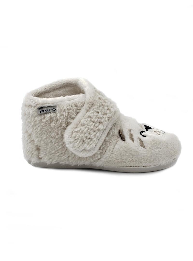 Zapatillas de casa MURO Montblan Eeverest 1810 Beige Niño.
