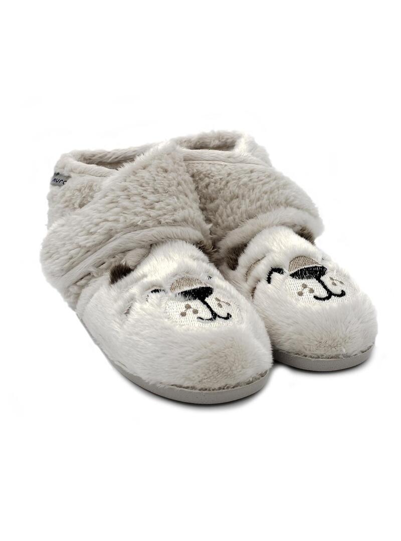 Zapatillas de casa MURO Montblan Eeverest 1810 Beige Niño.