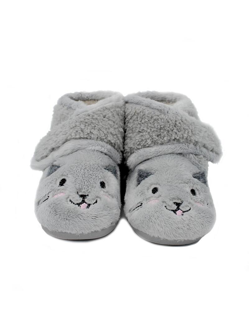 Zapatillas de casa MURO Montblanc Everes 1809 Gris Niño.