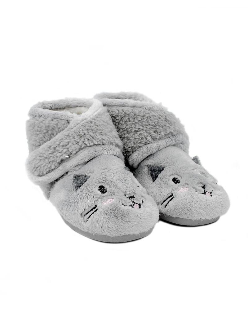 Zapatillas de casa MURO Montblanc Everes 1809 Gris Niño.