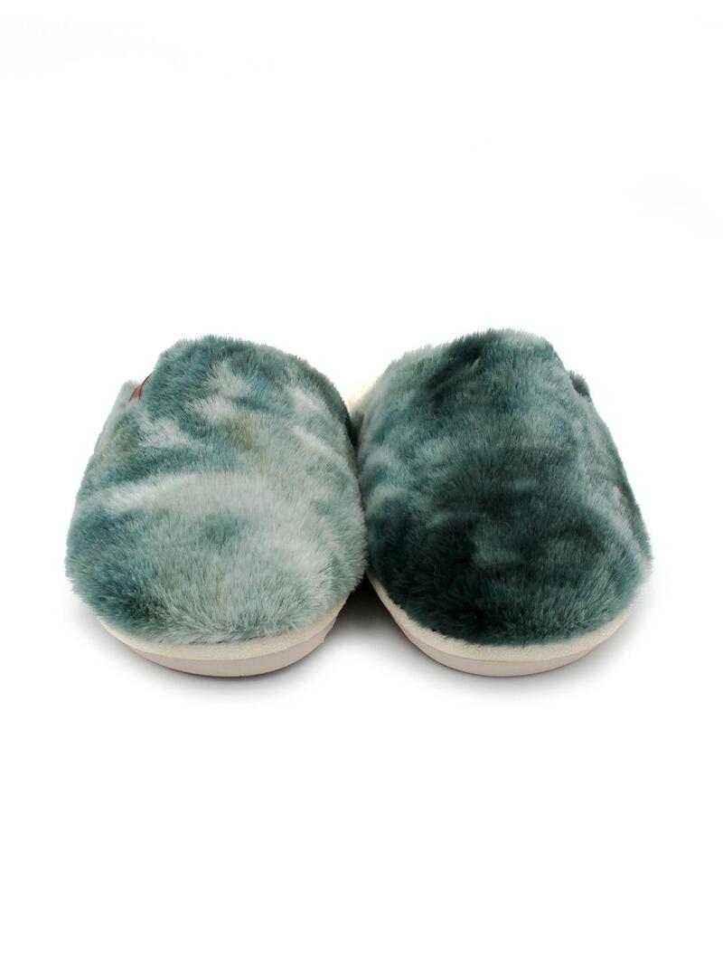 Zapatillas de casa BE.GOMUS 6906 Verde Mujer.