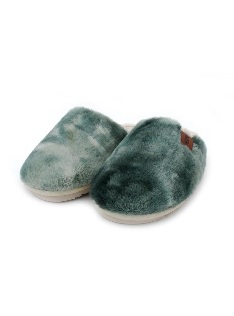 Zapatillas de casa BE.GOMUS 6906 Verde Mujer.