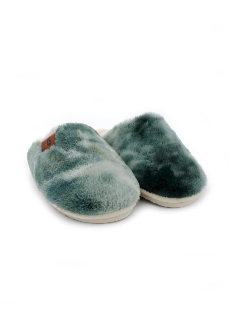 Zapatillas de casa BE.GOMUS 6906 Verde Mujer.