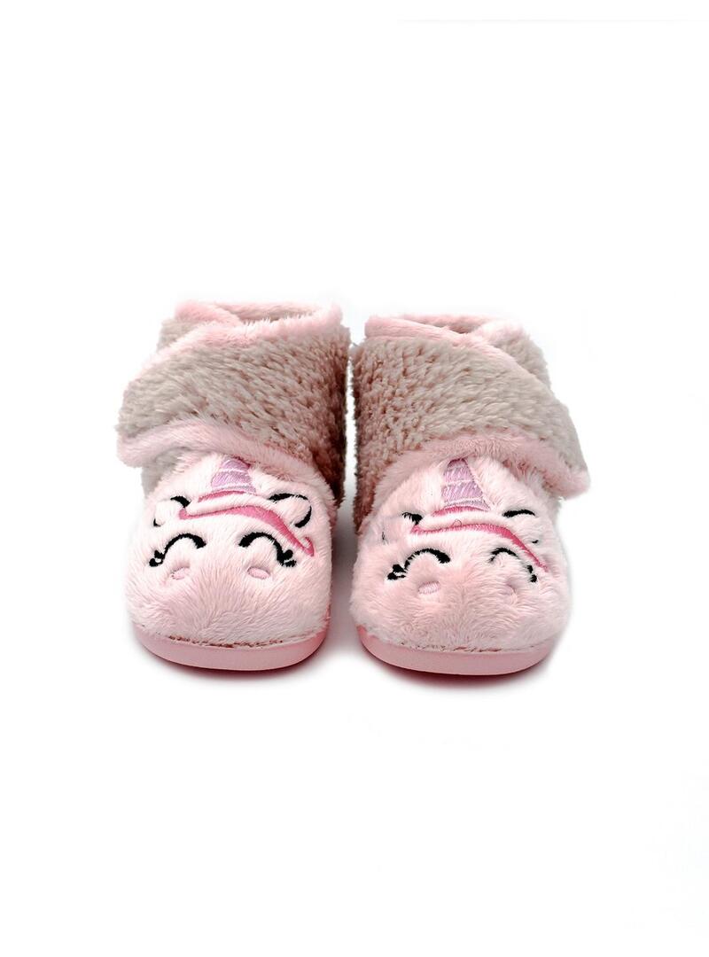 Zapatillas de casa MURO  Unicornio 1811 Rosa Niña.