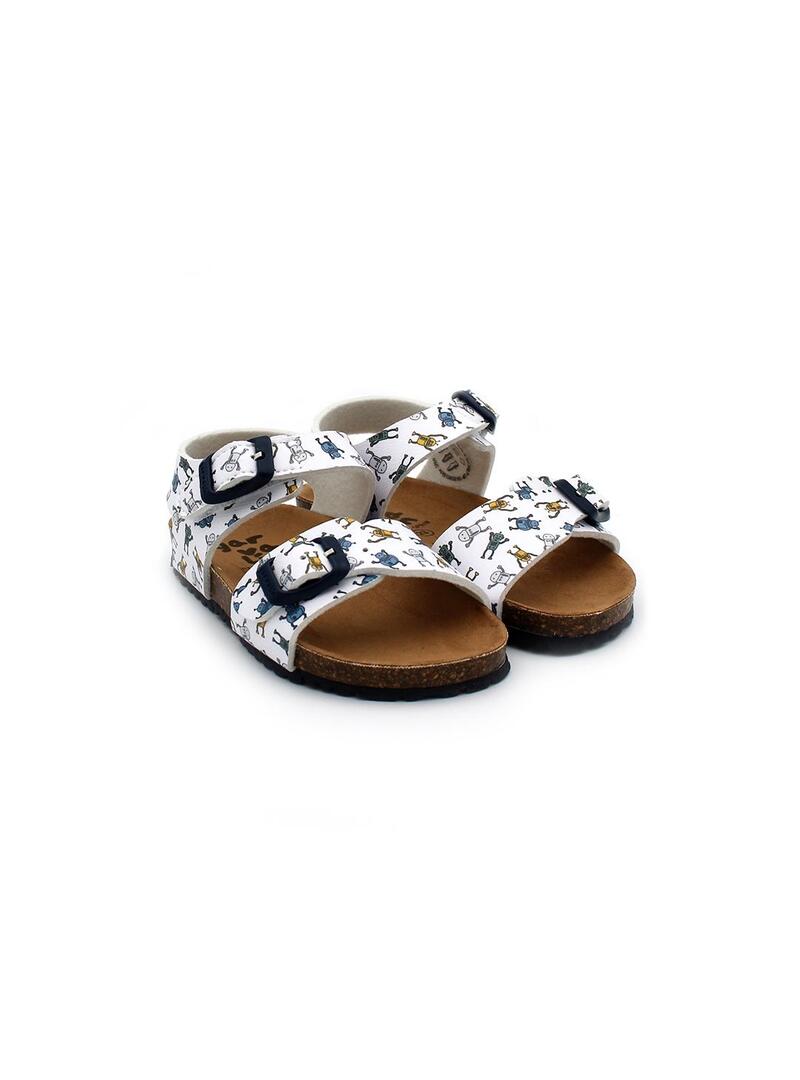 Sandalias GARVALÍN 242468-B Blanco Niño.