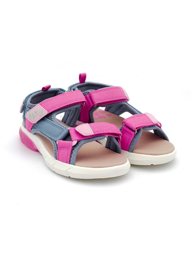 Sandalias GARVALÍN 242855-C Jenas/Rosa Niña.