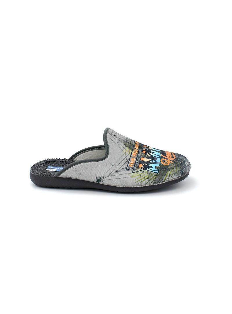 Zapatillas de casa MURO 989.44 Antracita Hombre.