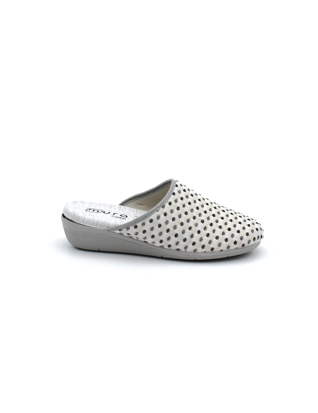 Zapatilla de casa MURO 632.12 Gris Mujer.