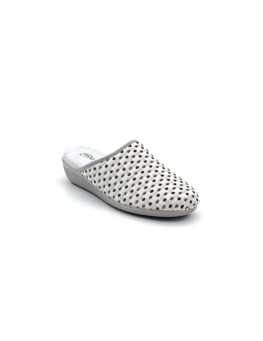 Zapatilla de casa MURO 632.12 Gris Mujer.