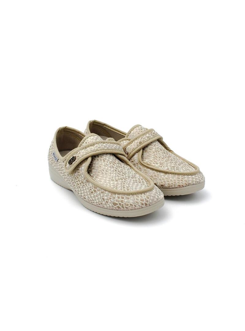 Zapatilla de calle Muro 827.10 Beige Mujer.