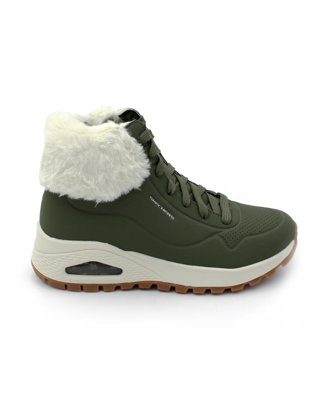 Botin Uno Rugged - Fall Air Skechers 167274 Oliva Mujer