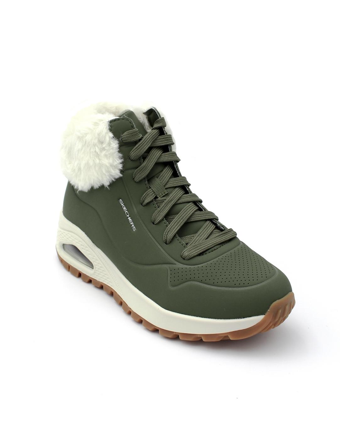 Botin Uno Rugged - Fall Air Skechers 167274 Oliva Mujer