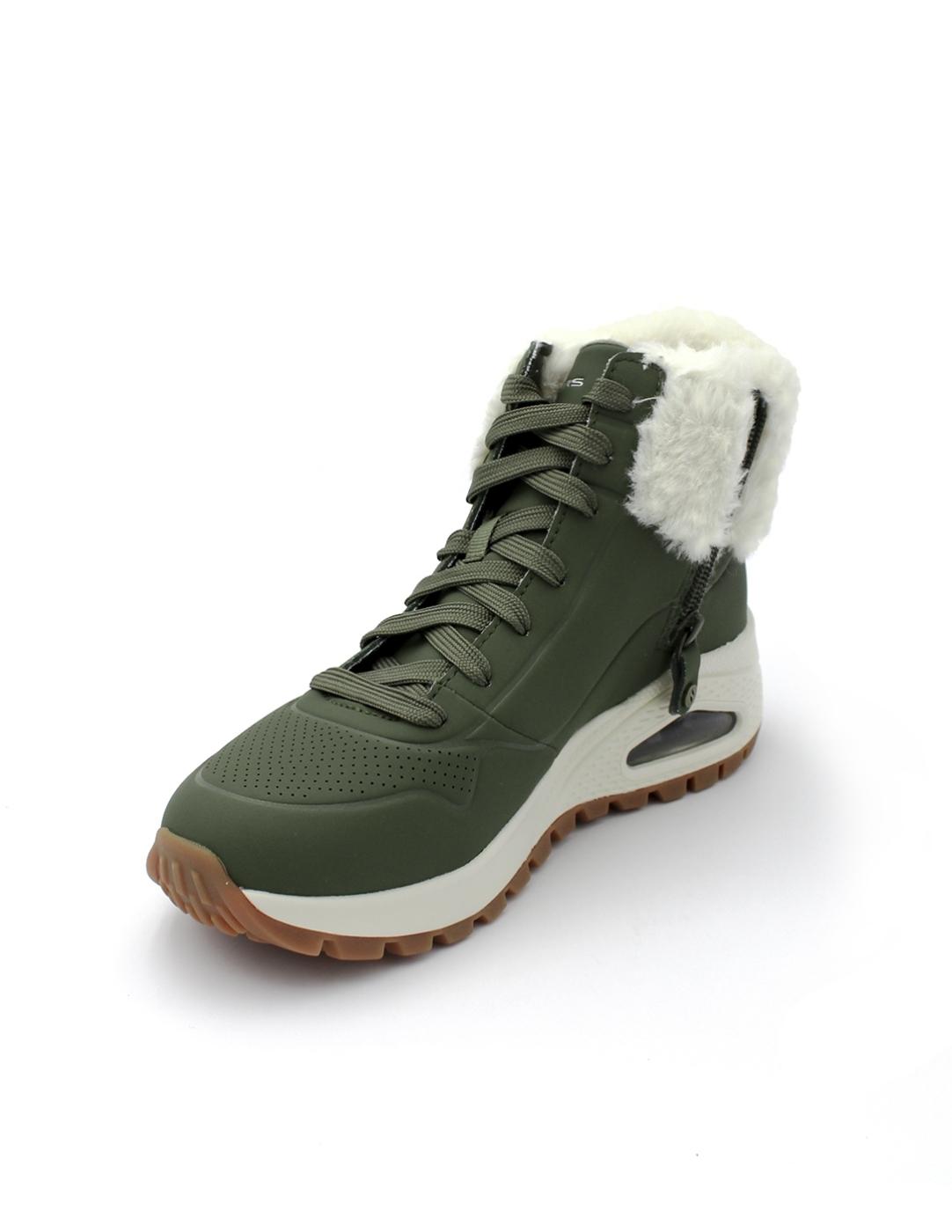 Botin Uno Rugged - Fall Air Skechers 167274 Oliva Mujer