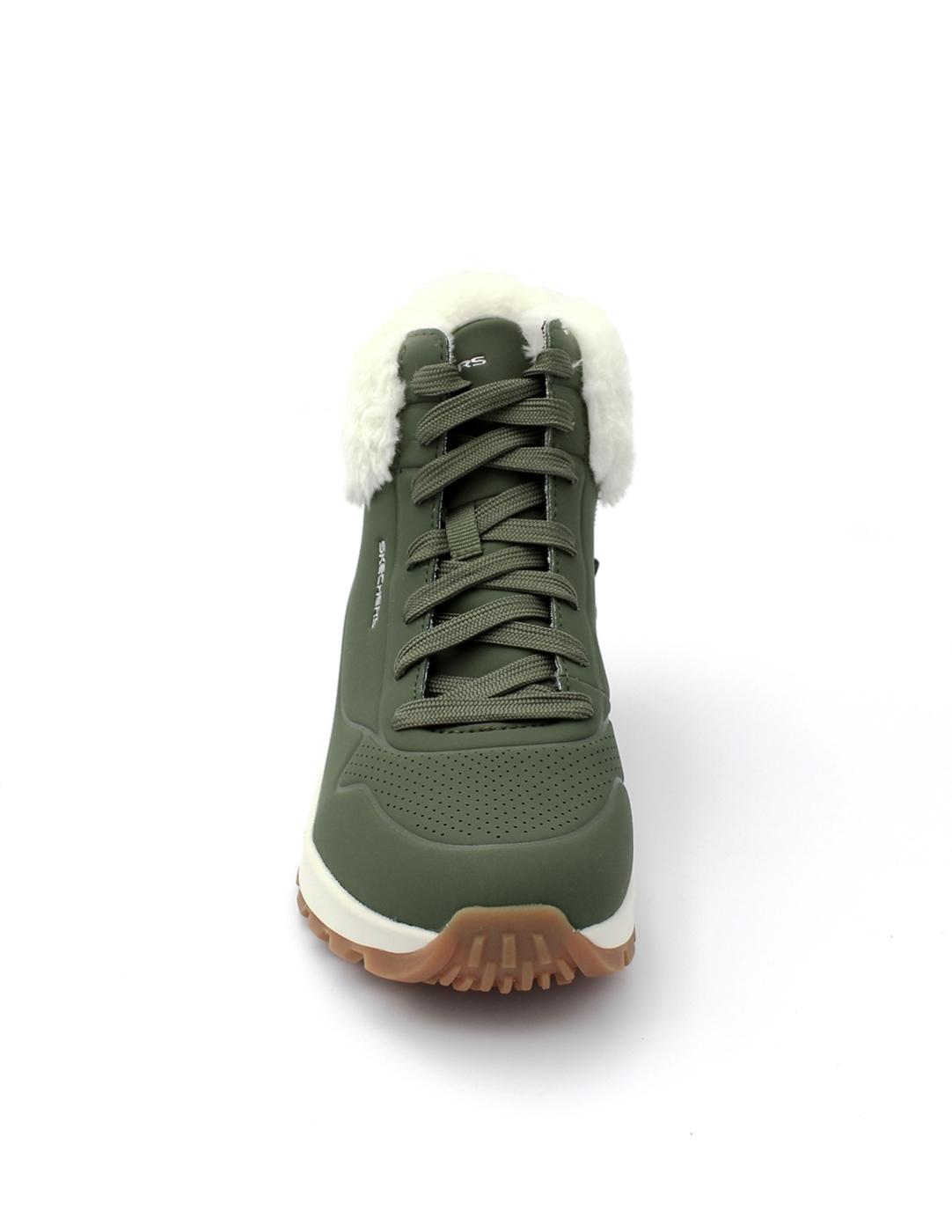 Botin Uno Rugged - Fall Air Skechers 167274 Oliva Mujer