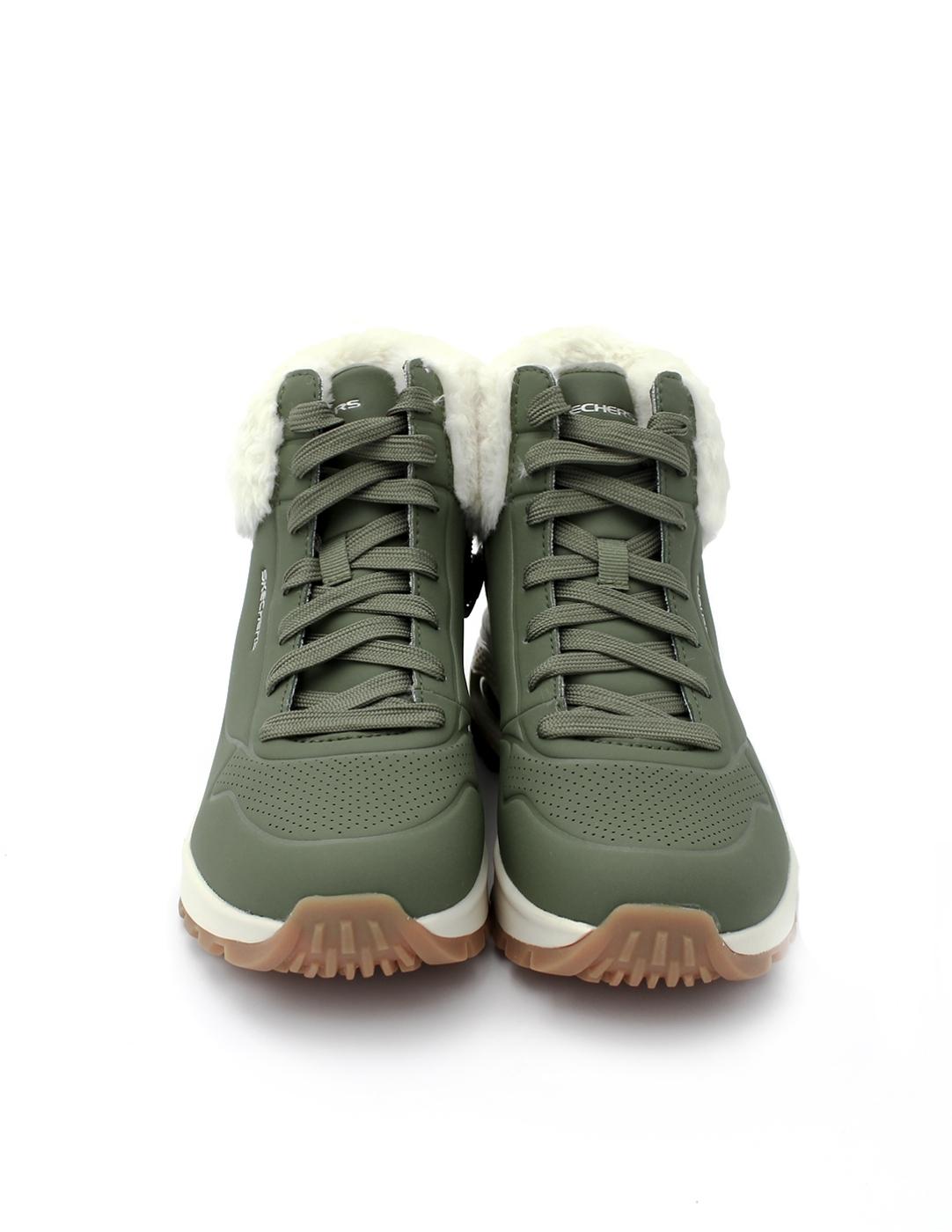 Botin Uno Rugged - Fall Air Skechers 167274 Oliva Mujer