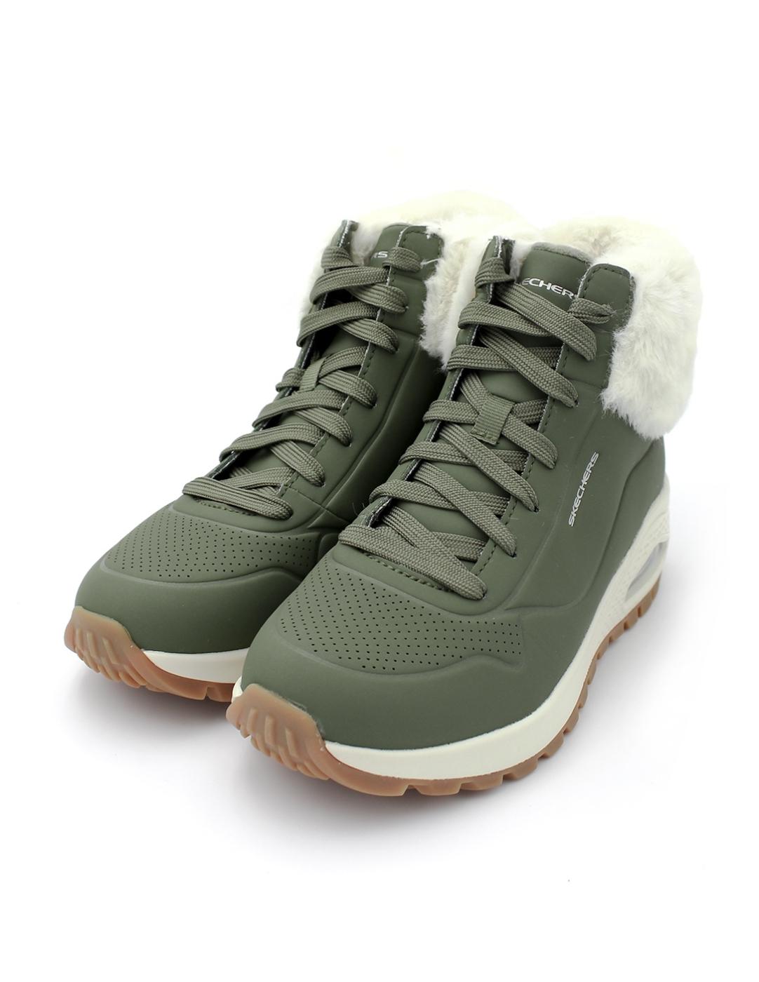 Botin Uno Rugged - Fall Air Skechers 167274 Oliva Mujer