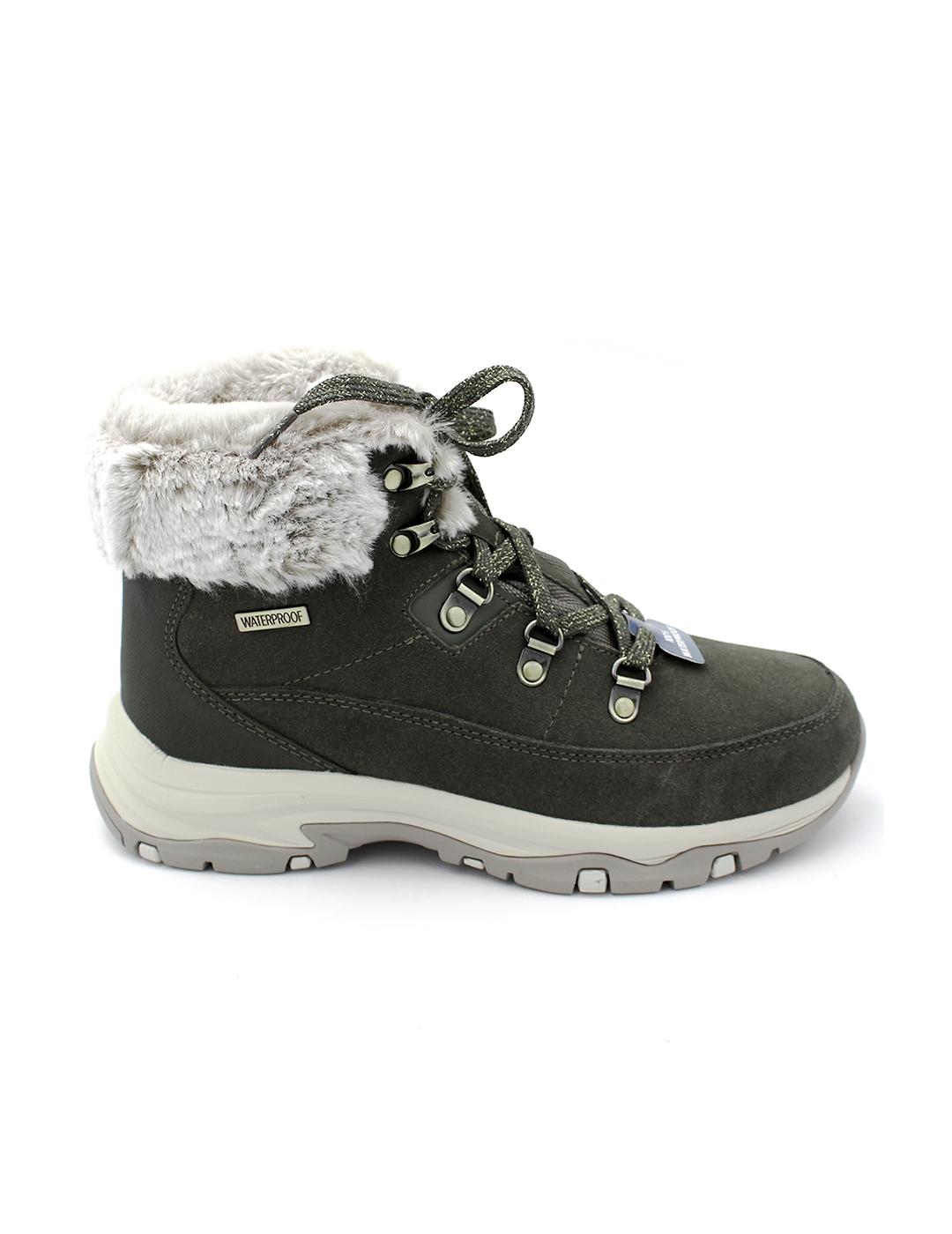 Botín Trego-Snow Worries Skechers 167882 Oliva Mujer