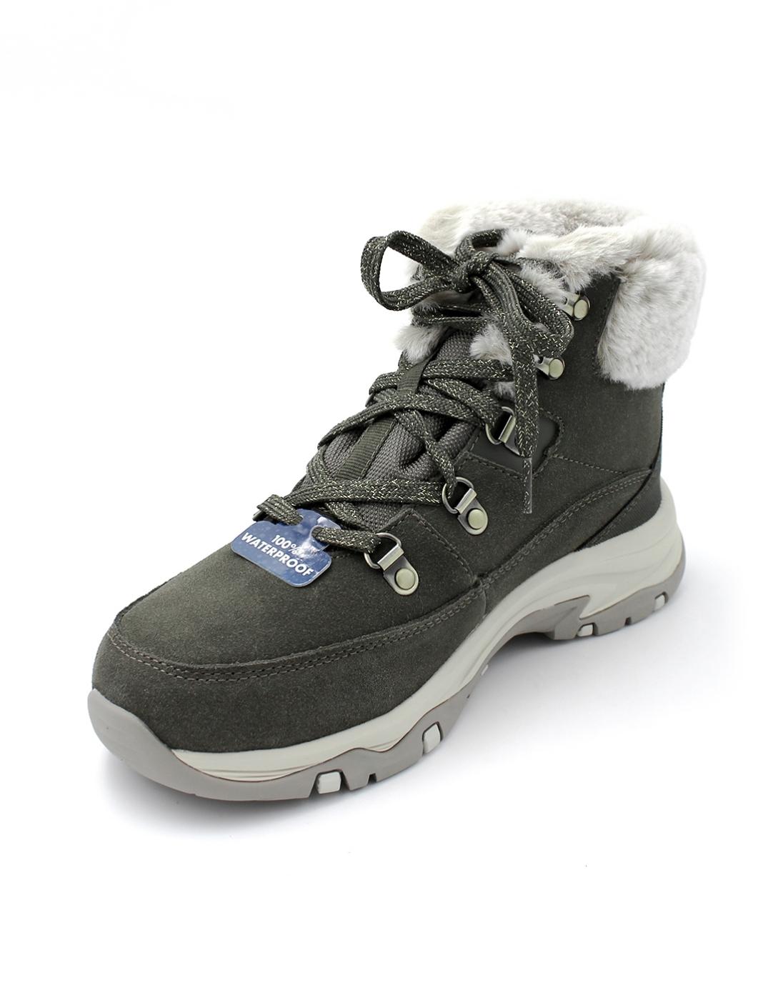 Botín Trego-Snow Worries Skechers 167882 Oliva Mujer
