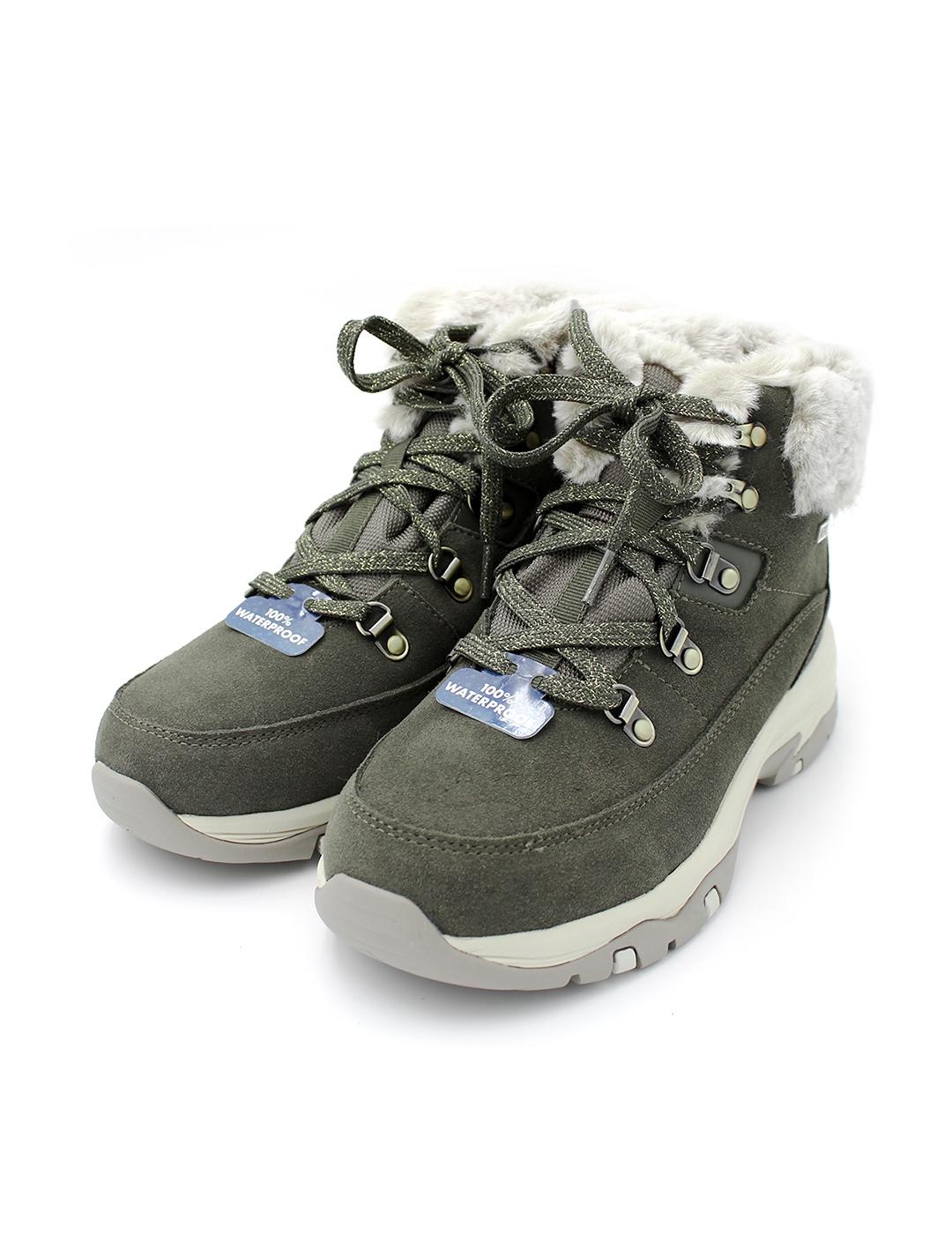 Botín Trego-Snow Worries Skechers 167882 Oliva Mujer