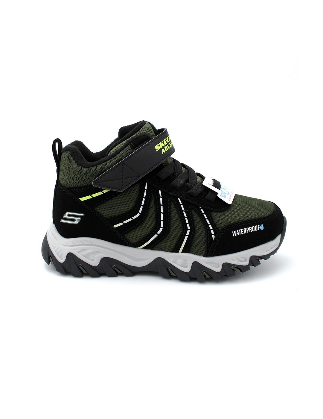 Botín SKECHERS 406412L Niño Negro/Neon.
