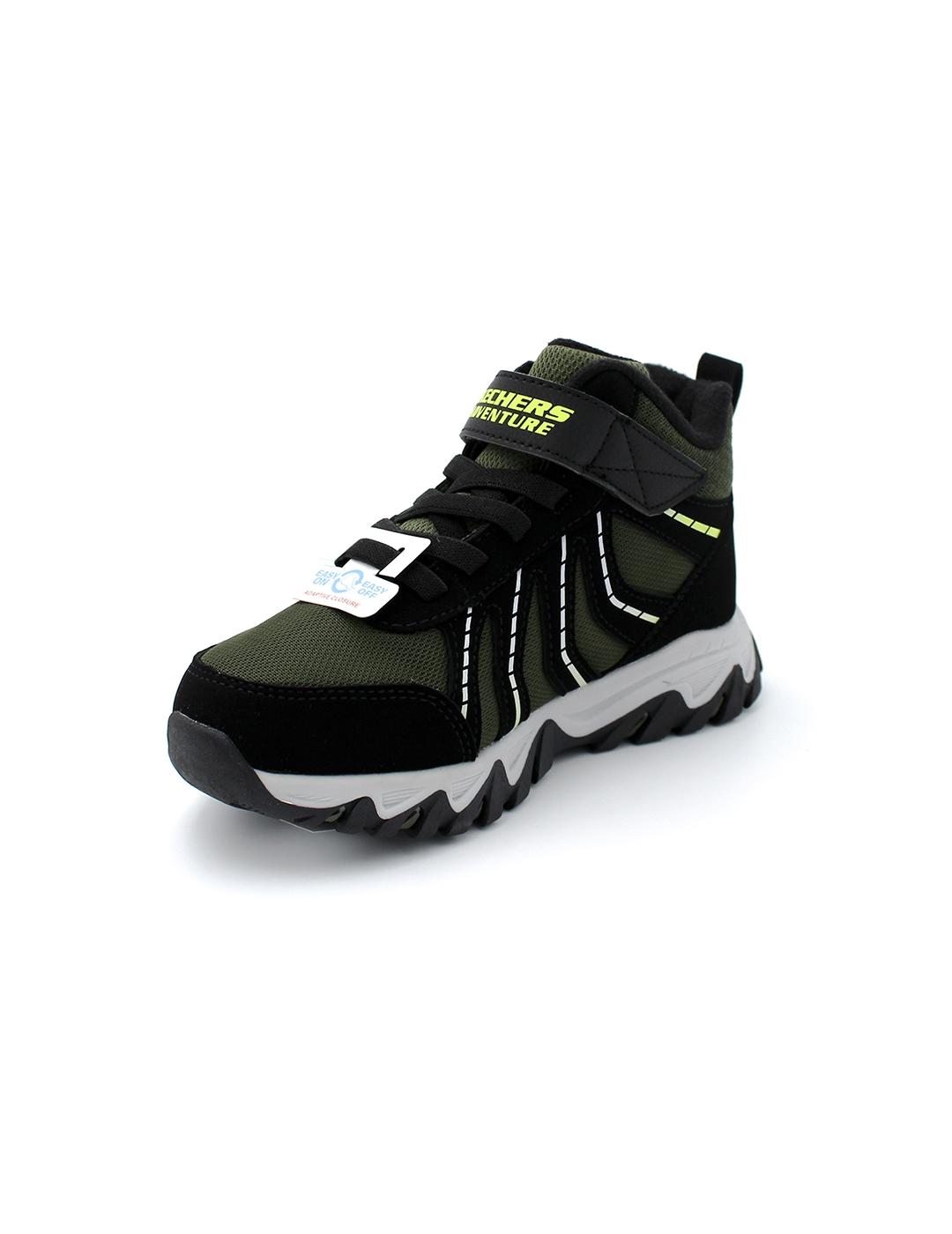 Botín SKECHERS 406412L Niño Negro/Neon.