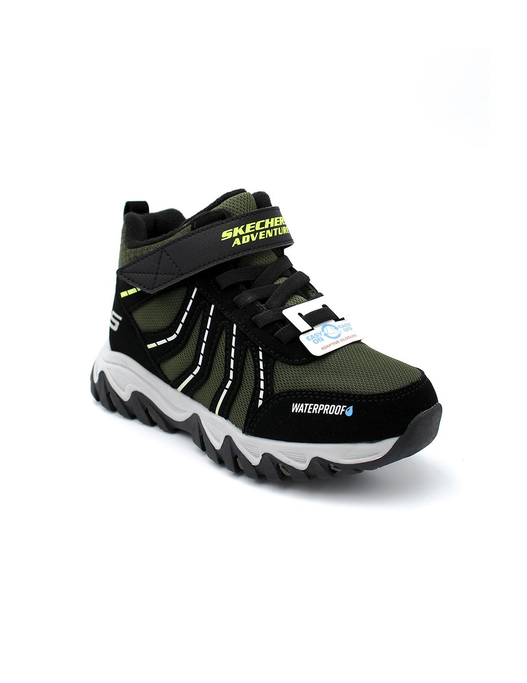 Botín SKECHERS 406412L Niño Negro/Neon.