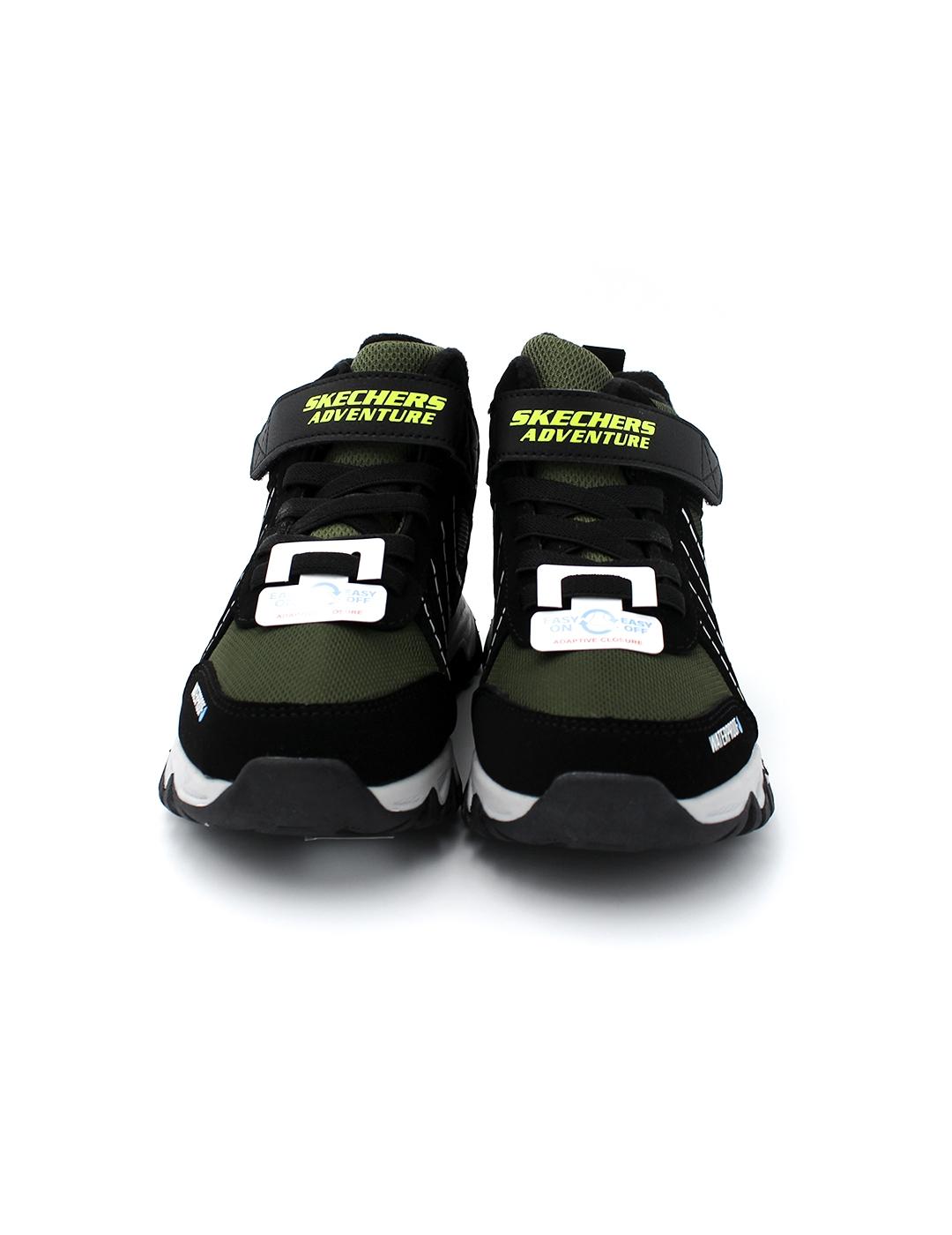 Botín SKECHERS 406412L Niño Negro/Neon.