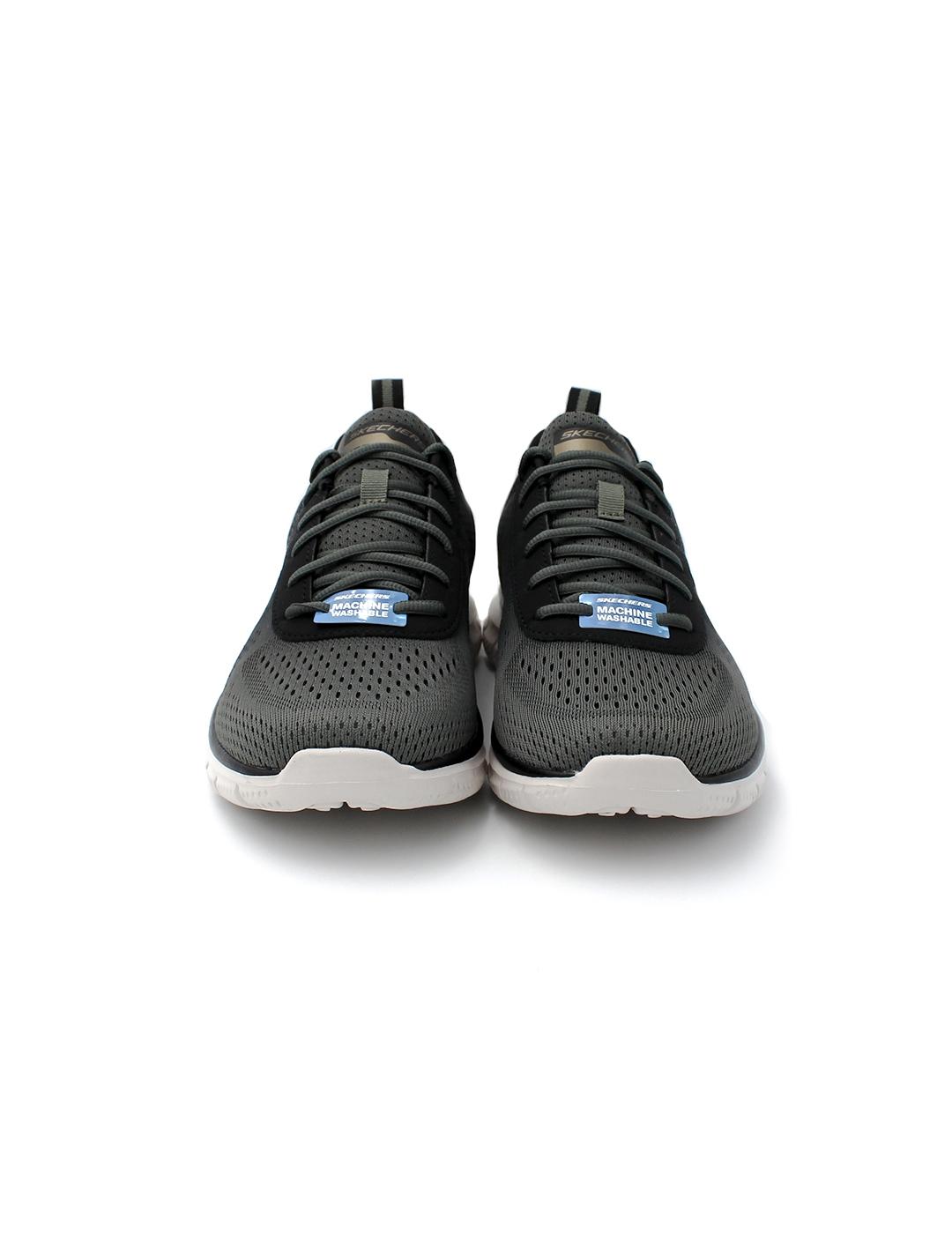 Deportivos SKECHERS 232399 Negro/Oliva Hombre.