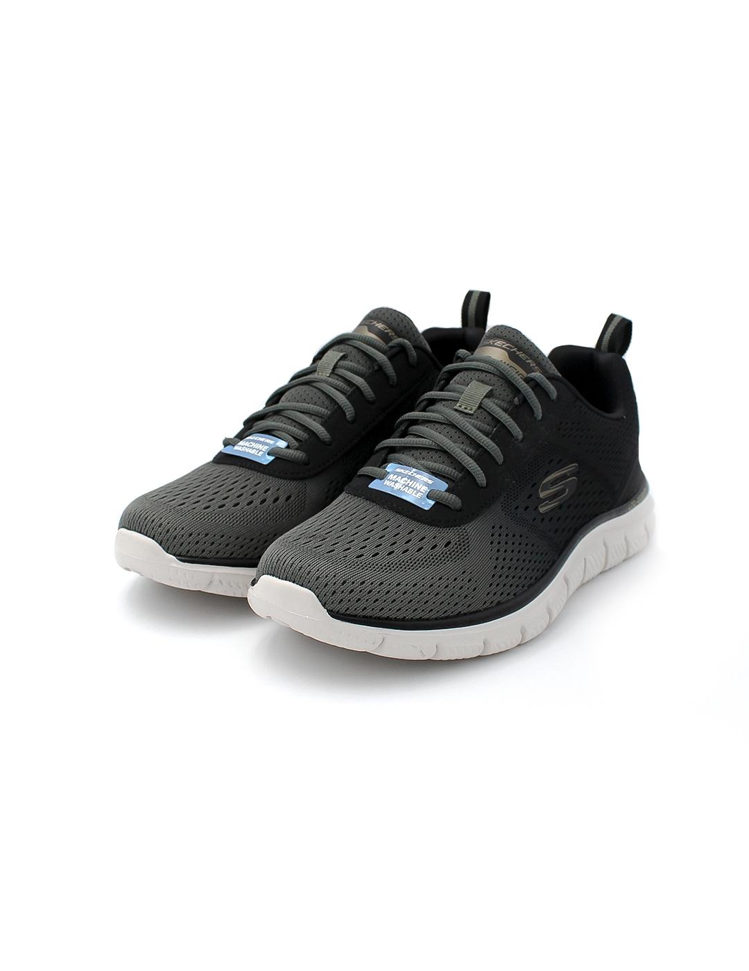 Deportivos SKECHERS 232399 Negro/Oliva Hombre.