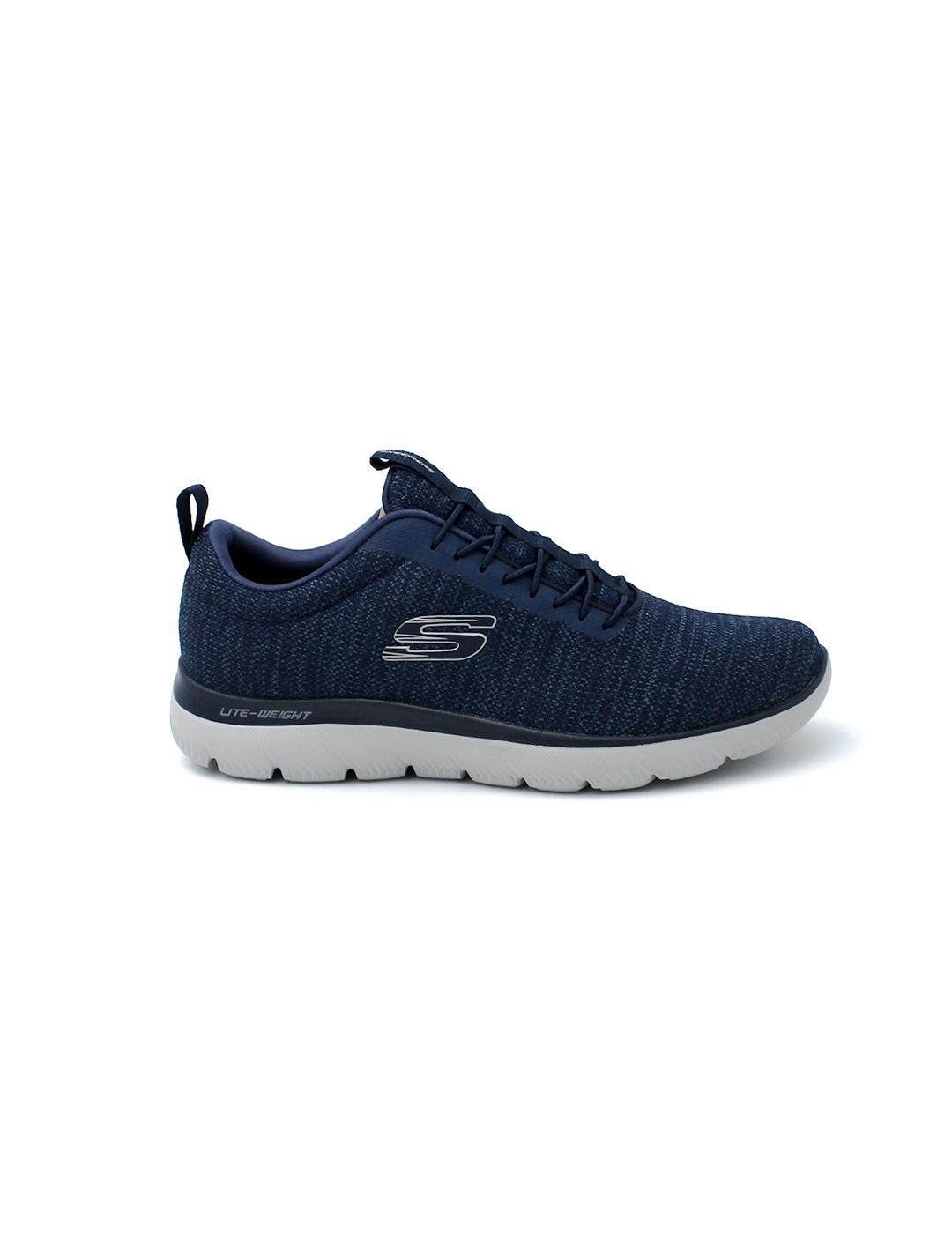 Deportivos Summits - Soren SKECHERS 232697 Gris/Azul Hombre.