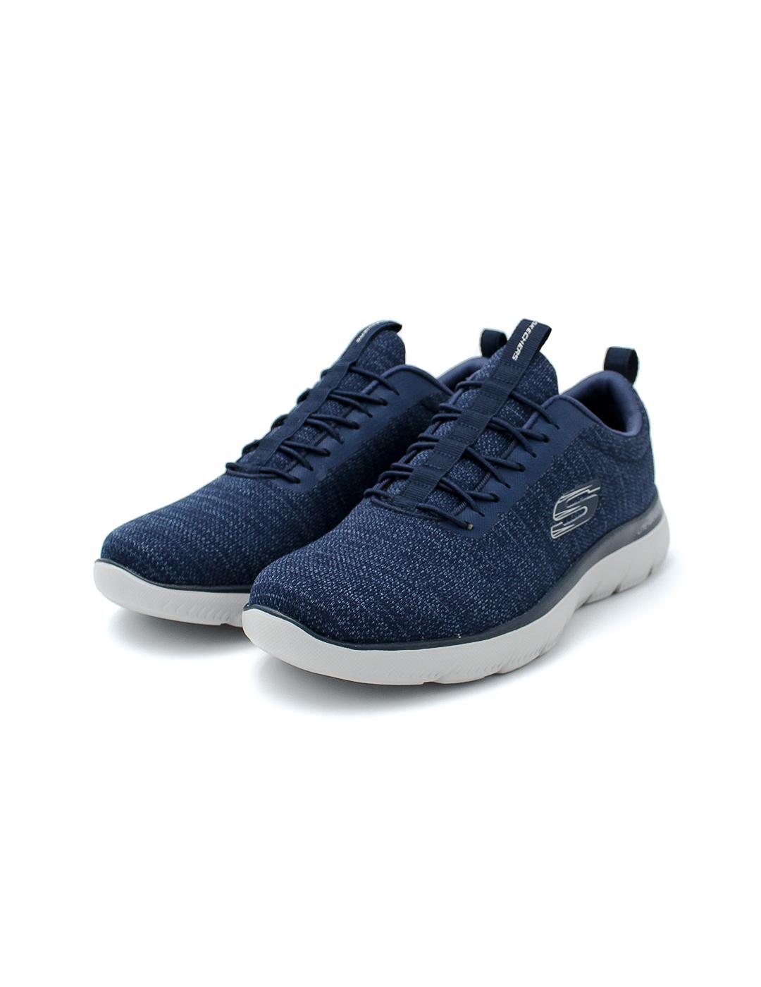 Deportivos Summits - Soren SKECHERS 232697 Gris/Azul Hombre.