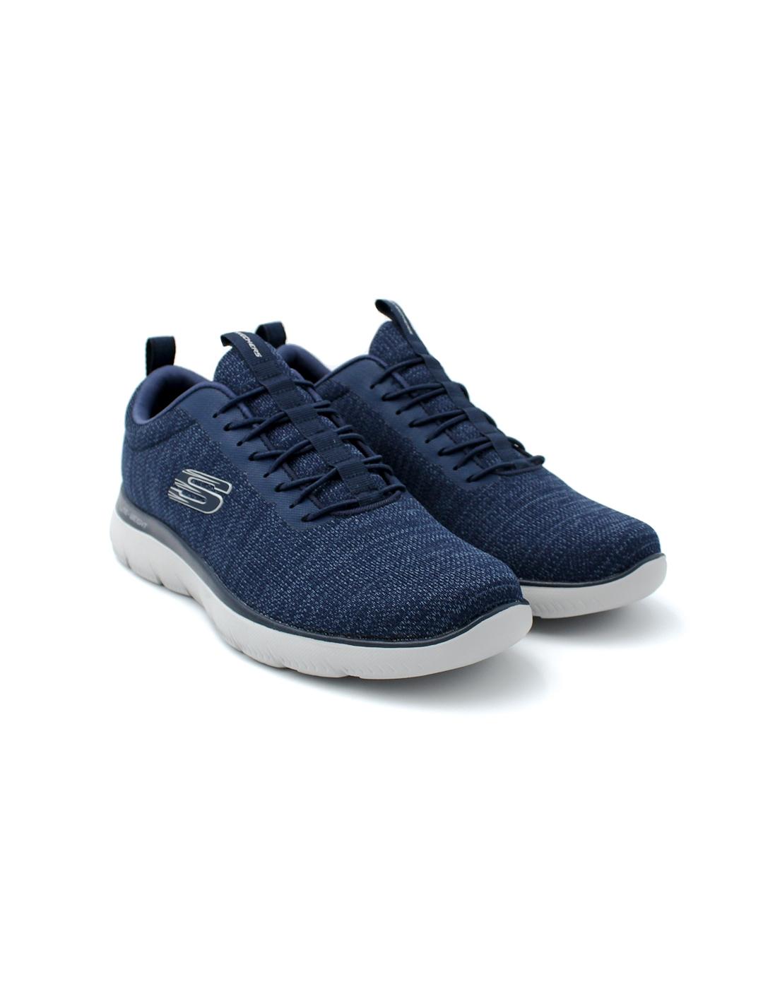 Deportivos Summits - Soren SKECHERS 232697 Gris/Azul Hombre.
