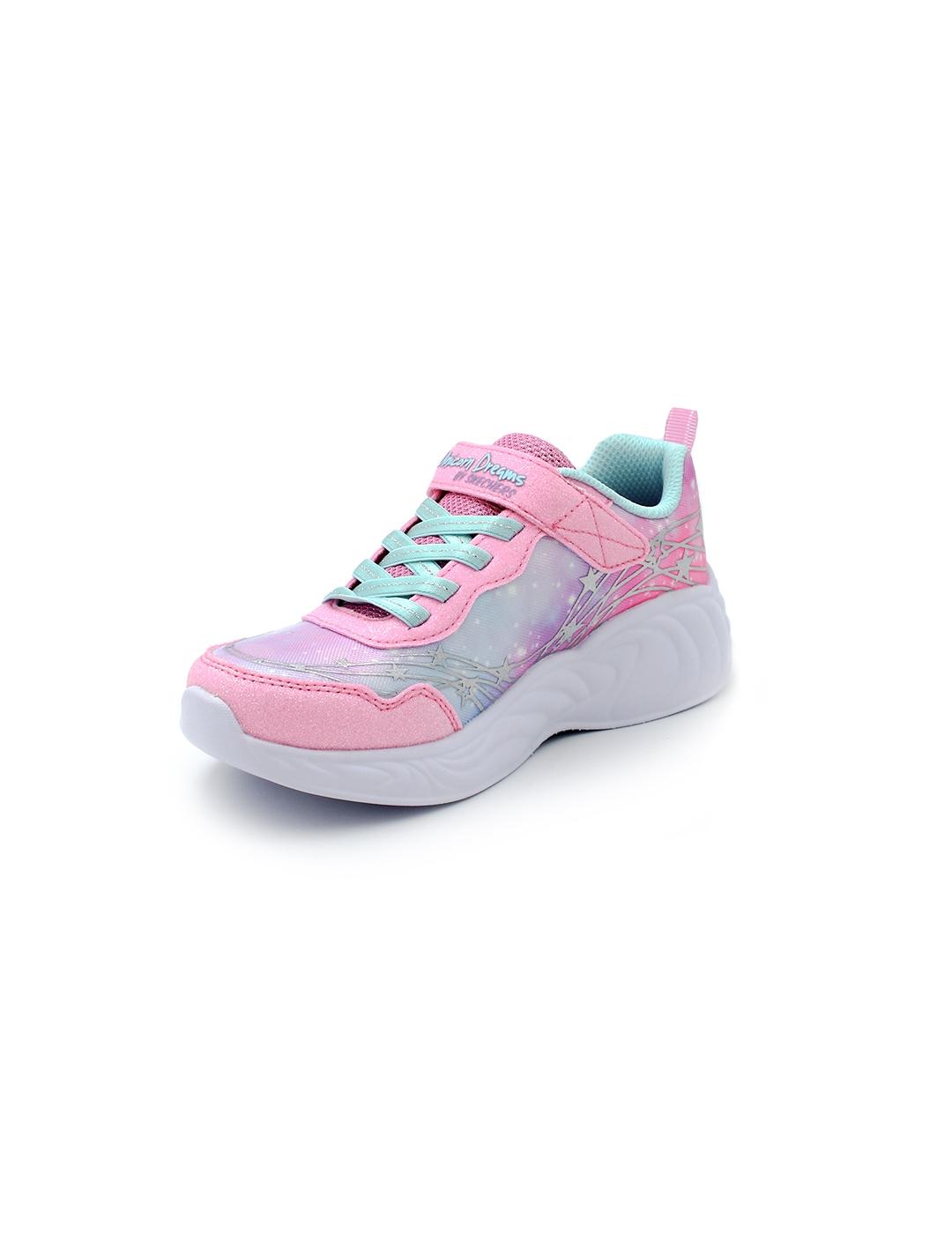 Deportivas SKECHERS 302299L Rosa/Turquesa/Luces Niña.