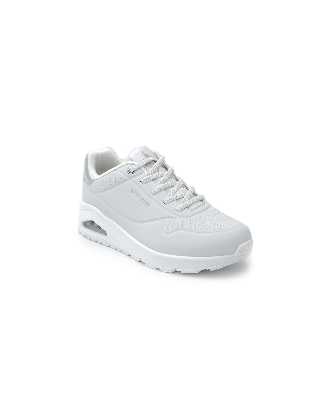 Deportivas Uno - Shimmer Away SKECHERS 155196 Blanco Mujer