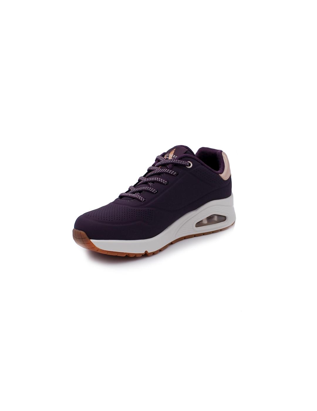 Deportivos Uno - Shimmer SKECHERS 155196 DKPR Morado Mujer