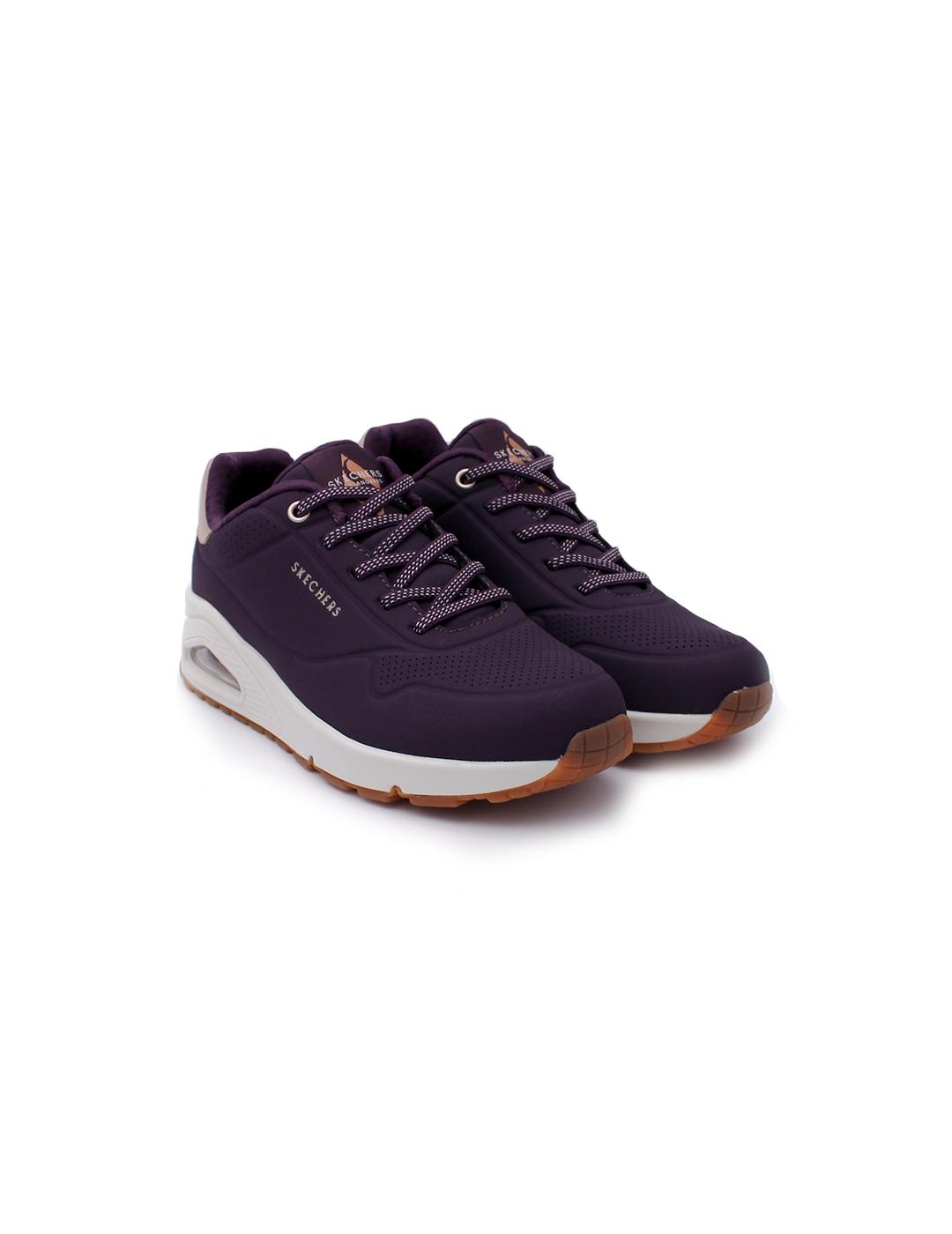 Deportivos Uno - Shimmer SKECHERS 155196 DKPR Morado Mujer