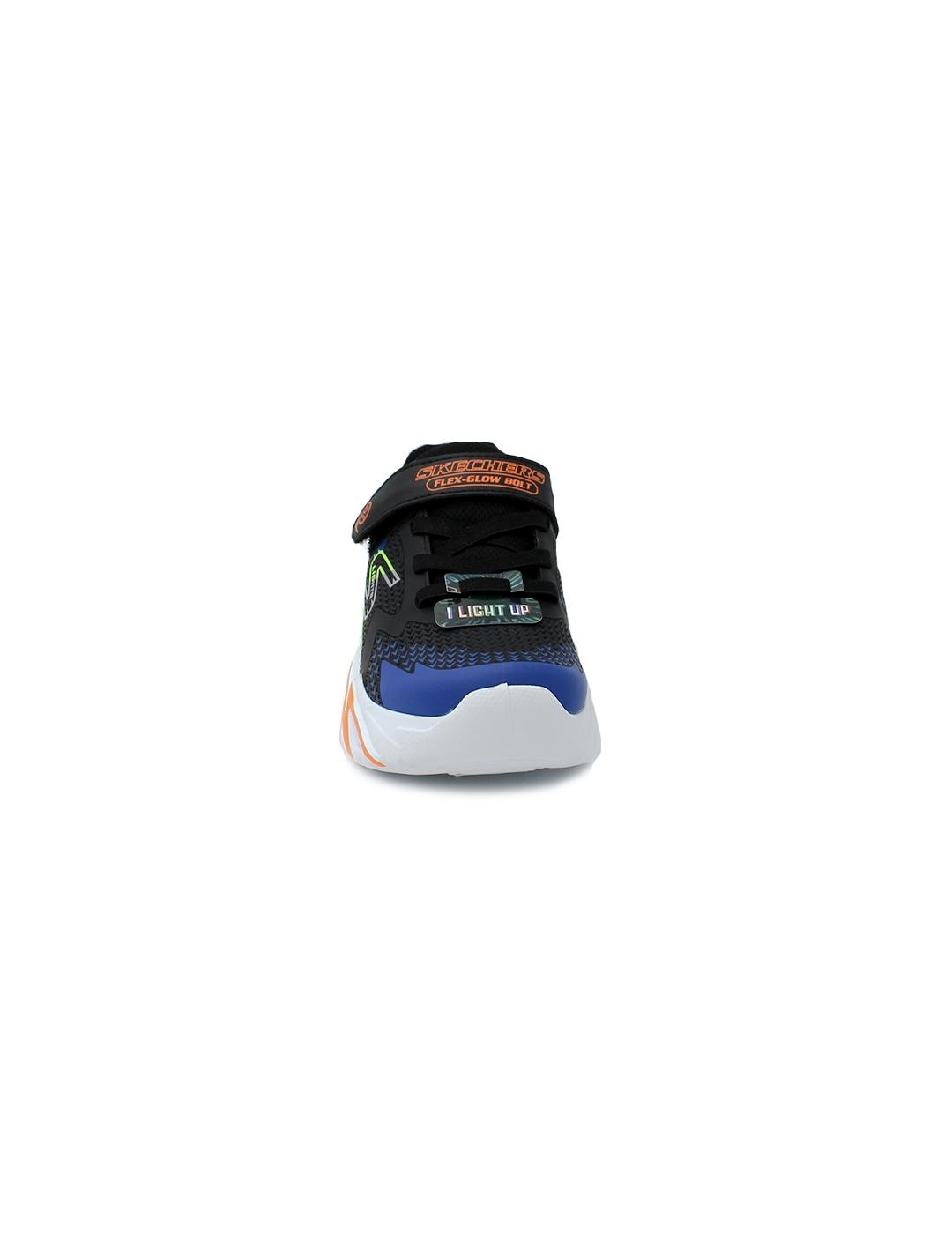 Deportivas SKECHERS 400136L Negro/Azul/Luces Niño.