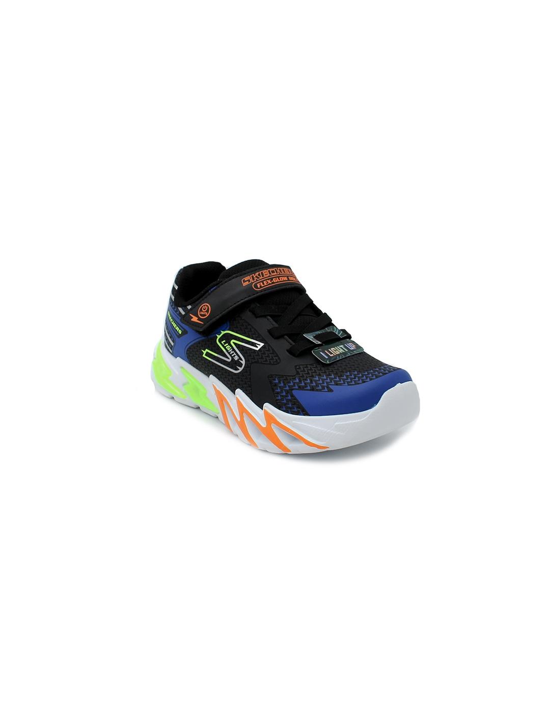 Deportivas SKECHERS 400136L Negro/Azul/Luces Niño.