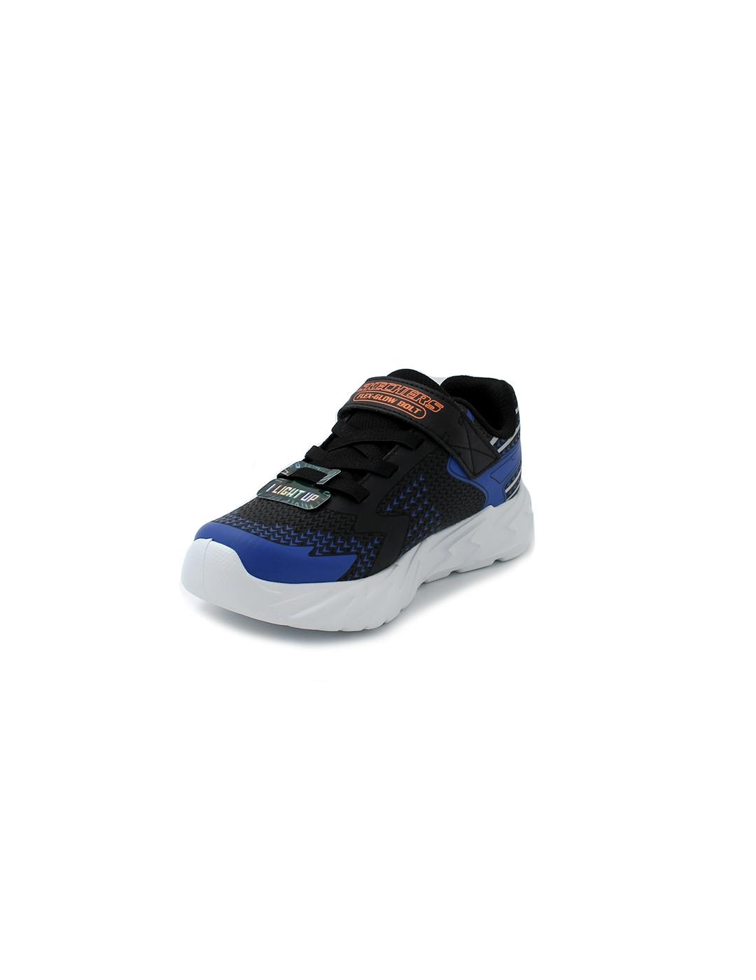 Deportivas SKECHERS 400136L Negro/Azul/Luces Niño.