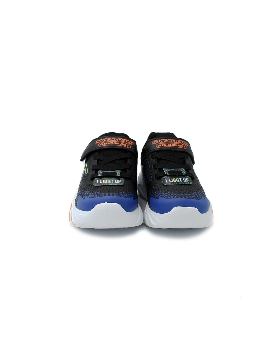 Deportivas SKECHERS 400136L Negro/Azul/Luces Niño.