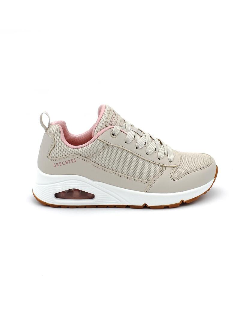 Deportivas SKECHERS UNO Inside Matters 155005 Beige Mujer.