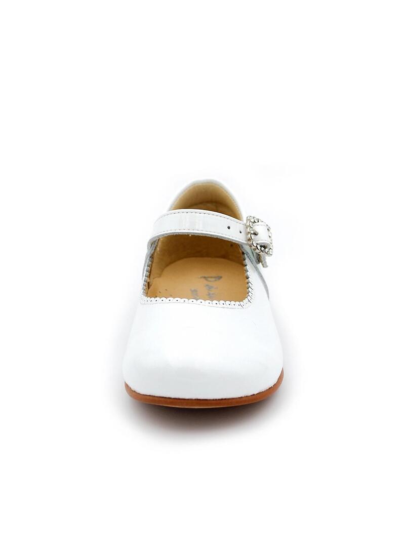 Zapatos Mercedita YOWAS 31032 Blanco Niña.
