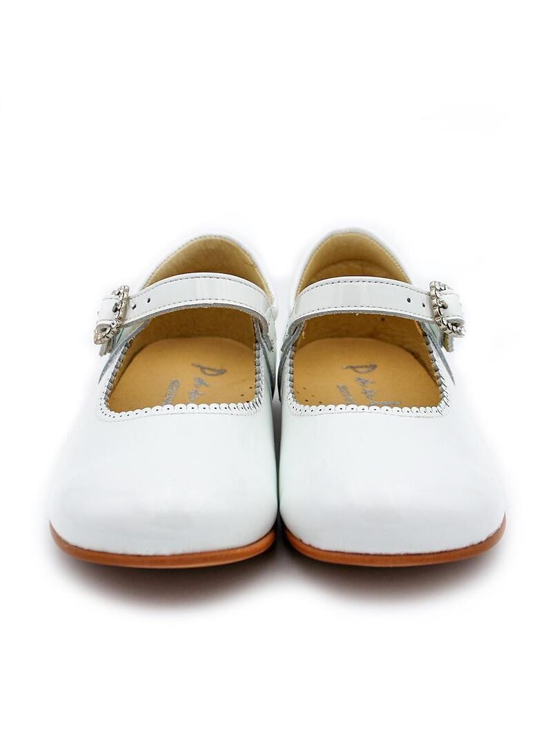 Zapatos Mercedita YOWAS 31032 Blanco Niña.