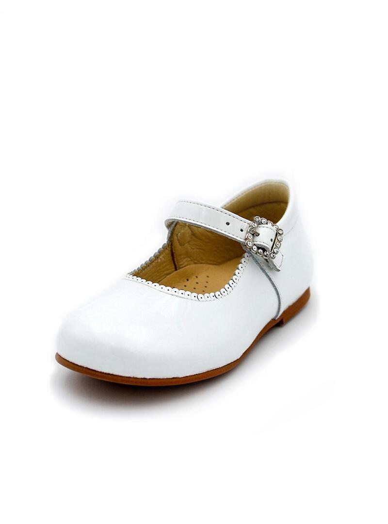 Zapatos Mercedita YOWAS 31032 Blanco Niña.