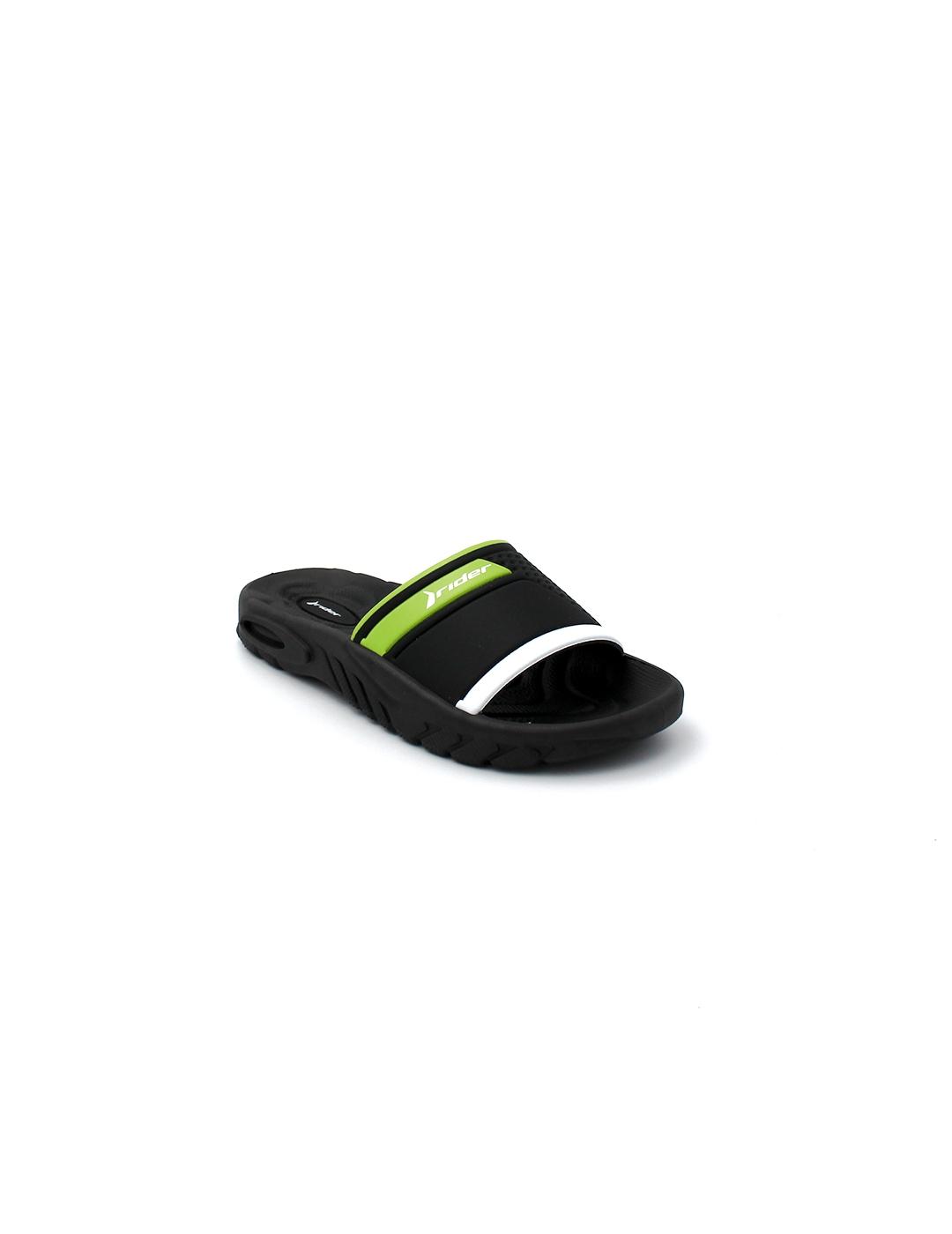 Chanclas RIDER 22548 Negro/Verde Niño.