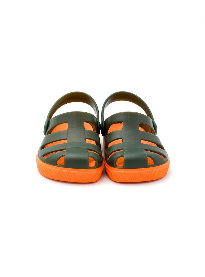 Chanclas IGOR S10284-042  Kaki/Naranja Niño.