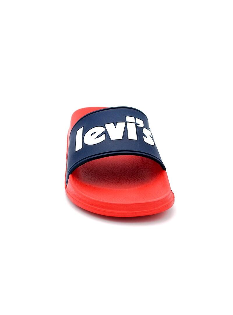 Chanclas LEVIS VPOL0091S Azul/Rojo Niño.