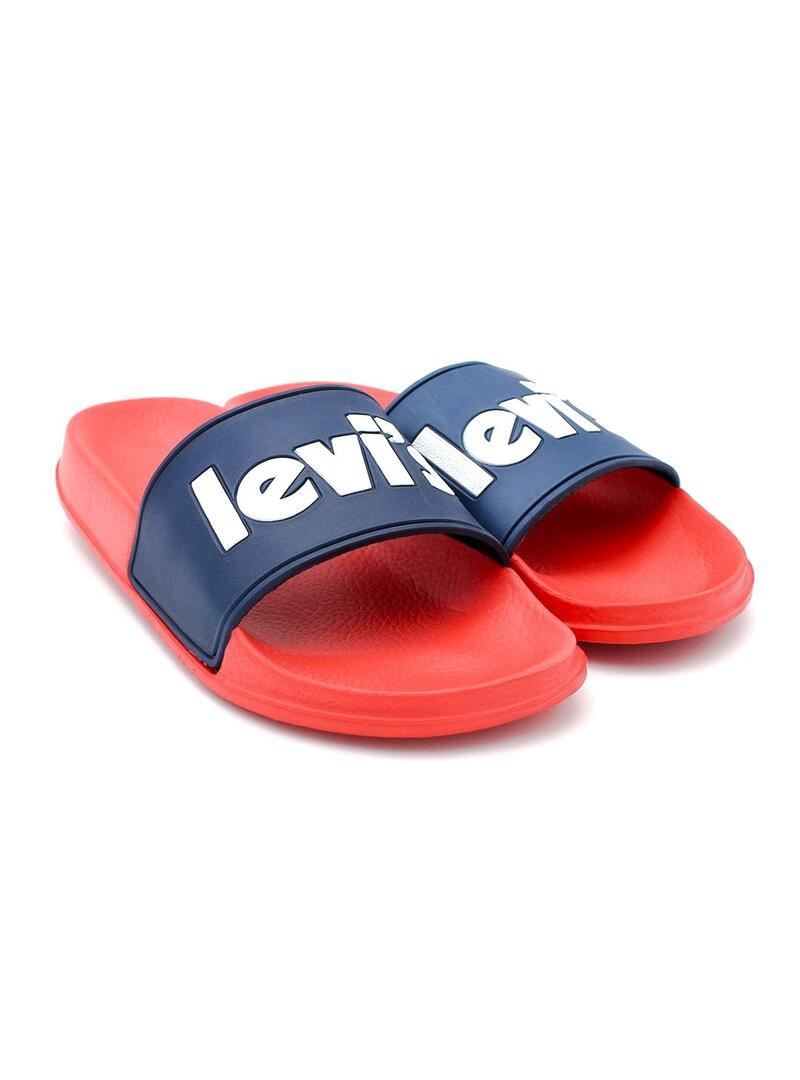 Chanclas LEVIS VPOL0091S Azul/Rojo Niño.