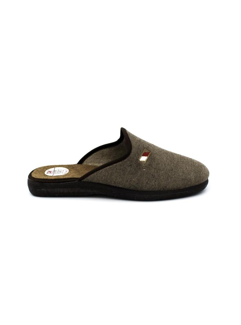 Zapatillas de casa CM CONFORT Dublín-A53 Marrón Hombre.