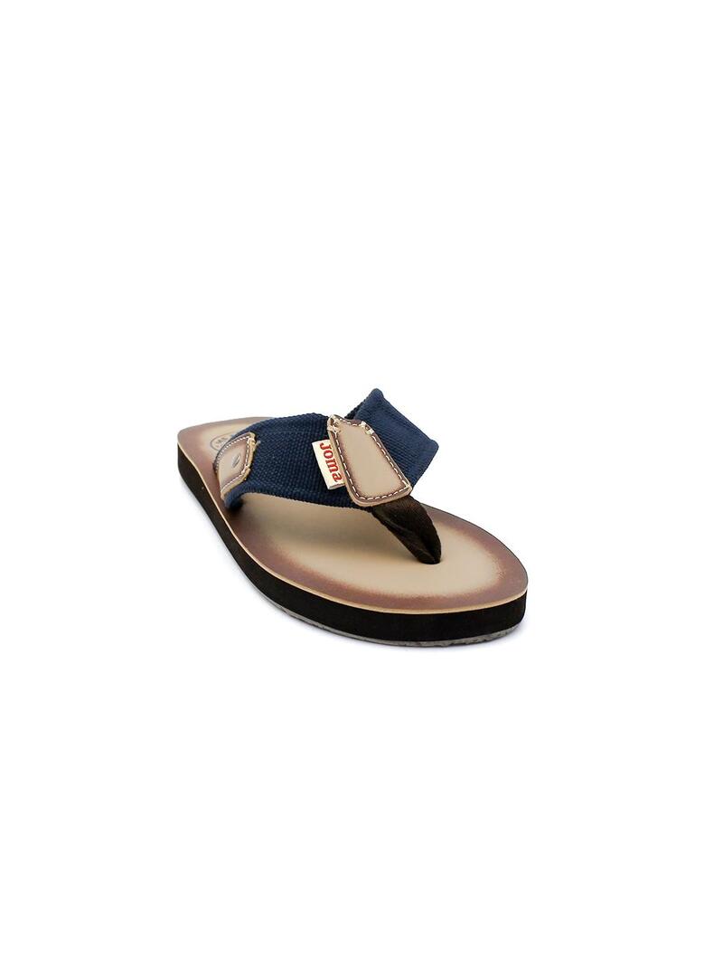 Chanclas Caballlero  Marrón Azul Joma